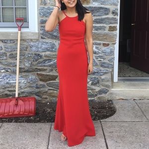 Calvin Klein open back formal dress